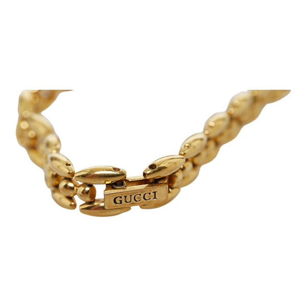 グッチ チェンジベゼル 腕時計 11/12.2 クオーツ ホワイト文字盤 メッキ レディース GUCCI 【中古】