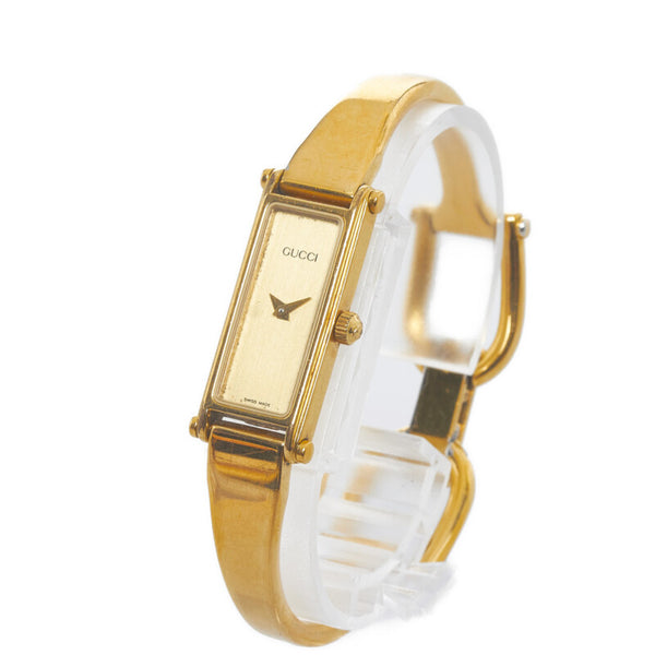 グッチ 腕時計 1500 クオーツ ゴールド文字盤 ステンレススチール レディース GUCCI 【中古】