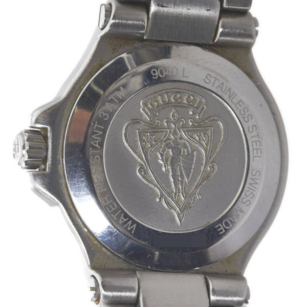 グッチ 腕時計 9040L クオーツ ブラック文字盤 ステンレススチール レディース GUCCI 【中古】