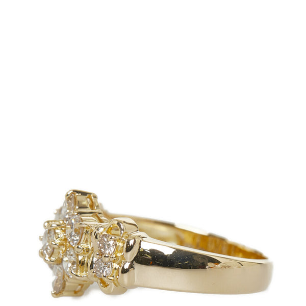 K18YG イエローゴールド ダイヤ1.00ct リング 指輪 レディース 13号 【中古】