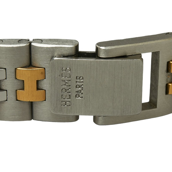 エルメス クリッパー 腕時計 クオーツ アイボリー文字盤 ステンレススチール レディース HERMES 【中古】