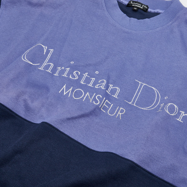 ディオール ヴィンテージ ロゴ スウェット トレーナー サイズ:M ネイビー パープル コットン レディース Dior 【中古】