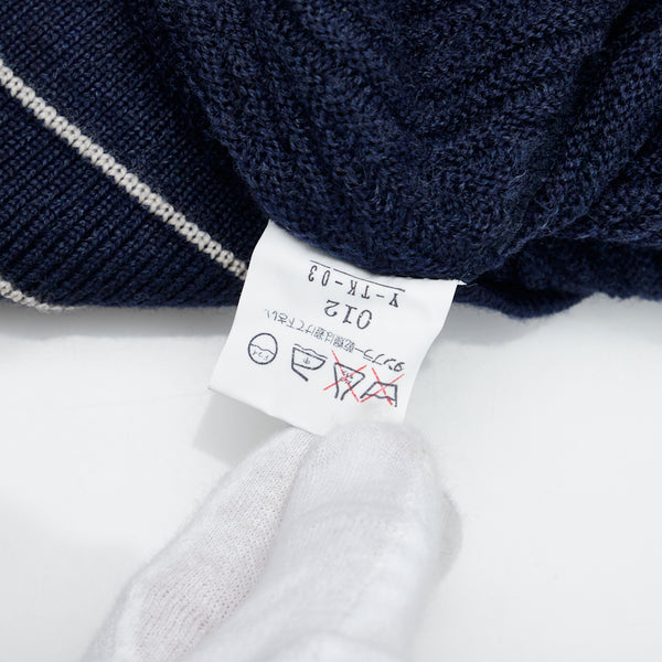 ディオール ヴィンテージ ストライプ セーター ニット サイズ:M ネイビー ウール メンズ Dior 【中古】