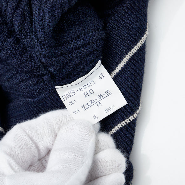 ディオール ヴィンテージ ストライプ セーター ニット サイズ:M ネイビー ウール メンズ Dior 【中古】