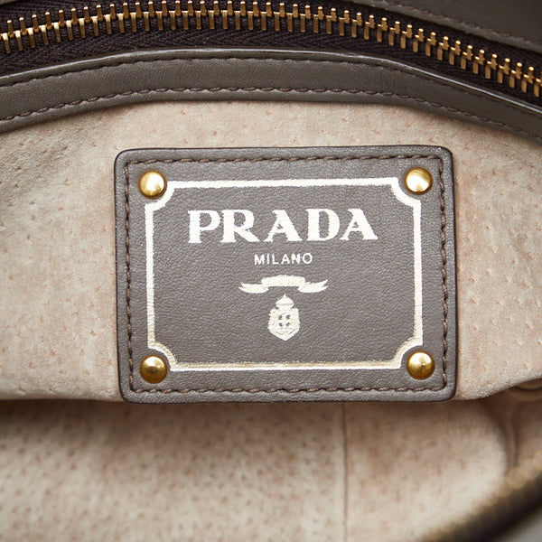 プラダ ハンドバッグ ショルダーバッグ 2WAY BN1904 グレージュ ゴールド レザー レディース PRADA 【中古】