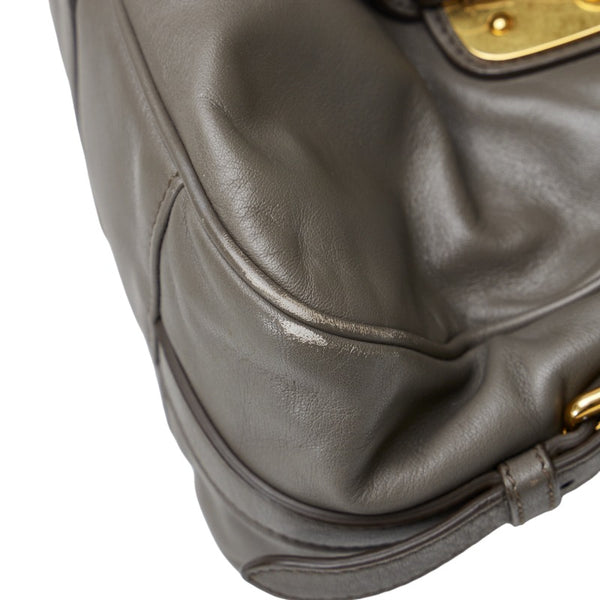プラダ ハンドバッグ ショルダーバッグ 2WAY BN1904 グレージュ ゴールド レザー レディース PRADA 【中古】