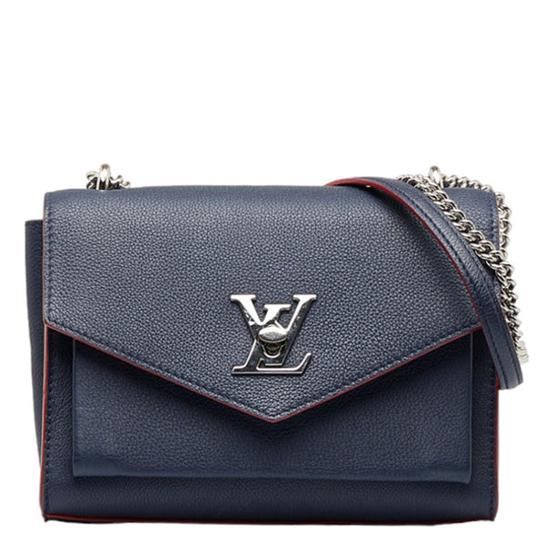 ルイ ヴィトン マイロックミーBB チェーン ショルダーバッグ M53196 マリーヌルージュ ネイビー グレインカーフレザー レディース LOUIS VUITTON 【中古】