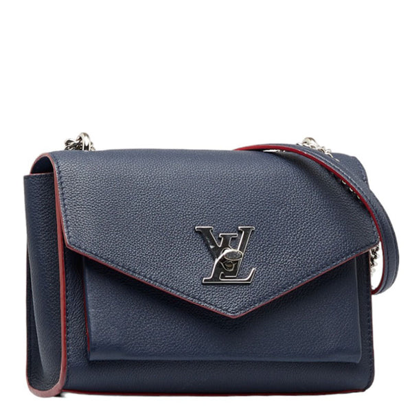 ルイ ヴィトン マイロックミーBB チェーン ショルダーバッグ M53196 マリーヌルージュ ネイビー グレインカーフレザー レディース LOUIS VUITTON 【中古】