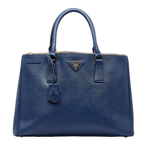 プラダ ガレリア サフィアーノ ハンドバッグ ショルダーバッグ 2WAY BN2274 ネイビー レザー レディース PRADA 【中古】