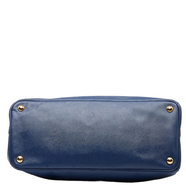 プラダ ガレリア サフィアーノ ハンドバッグ ショルダーバッグ 2WAY BN2274 ネイビー レザー レディース PRADA 【中古】