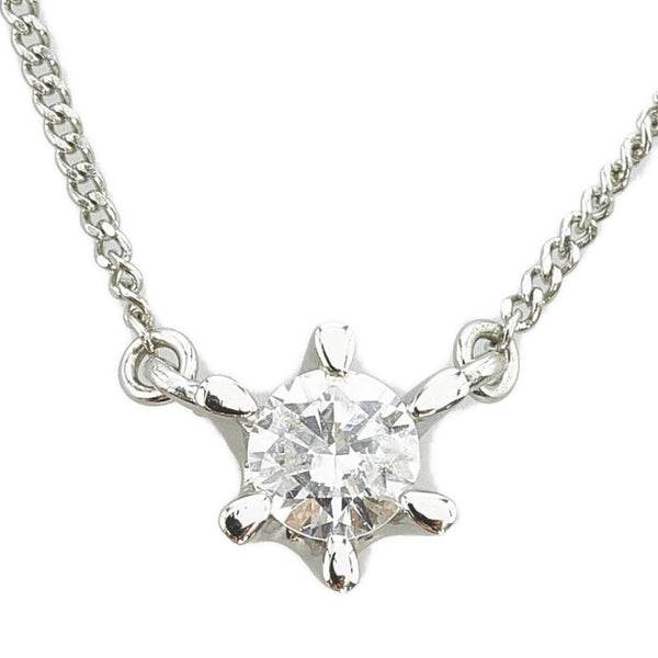 Pt850 プラチナ ダイヤ0.29ct ネックレス レディース 【中古】
