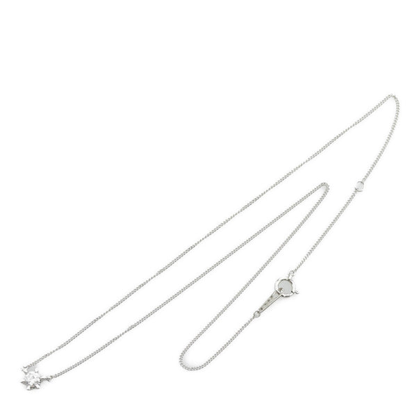 Pt850 プラチナ ダイヤ0.29ct ネックレス レディース 【中古】