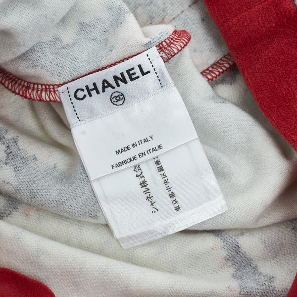 シャネル スポーツライン ココマーク ベロア ジップアップ カーディガン P35854V25846 レッド マルチカラー コットン ナイロン レディース CHANEL 【中古】