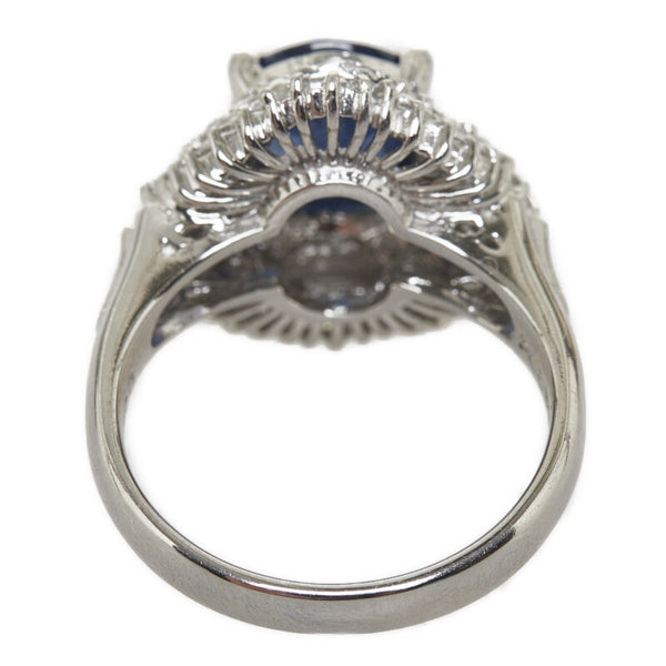 Pt900 プラチナ サファイア2.08ct ダイヤ0.54ct リング 指輪 レディース 12号 【中古】