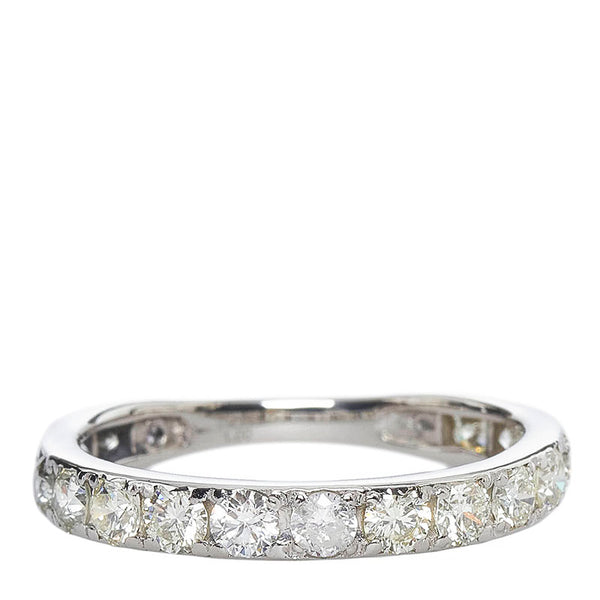 Pt900 プラチナ ダイヤ1.00ct エタニティー リング 指輪 レディース 12号 【中古】