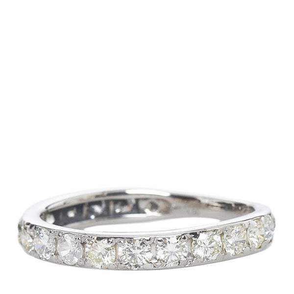 Pt900 プラチナ ダイヤ1.00ct エタニティー リング 指輪 レディース 12号 【中古】