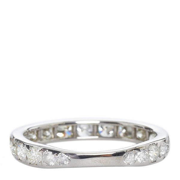 Pt900 プラチナ ダイヤ1.00ct エタニティー リング 指輪 レディース 12号 【中古】