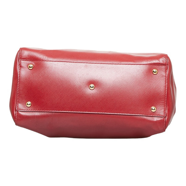 サルヴァトーレフェラガモ ガンチーニ ハンドバッグ レッド レザー レディース Salvatore Ferragamo 【中古】