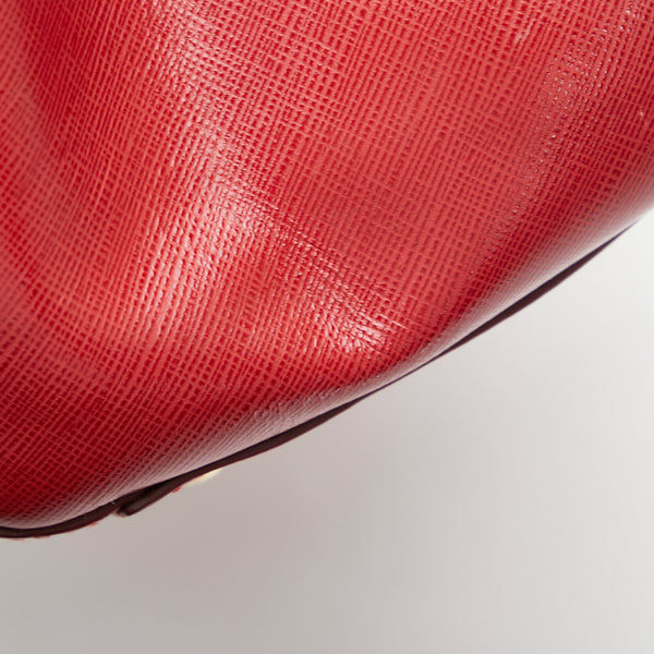 サルヴァトーレフェラガモ ガンチーニ ハンドバッグ レッド レザー レディース Salvatore Ferragamo 【中古】