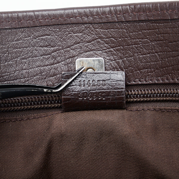 グッチ GGスプリーム トートバッグ ショルダーバッグ 114288 ベージュ ブラウン PVC レザー レディース GUCCI 【中古】