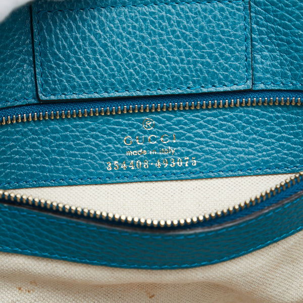 グッチ スウィング ハンドバッグ トートバッグ 354408 ブルー レザー レディース GUCCI 【中古】