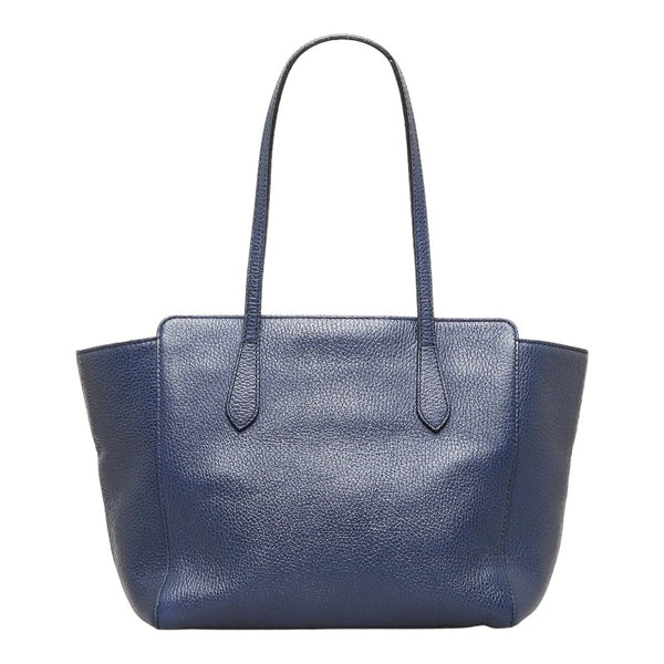 グッチ スウィング ハンドバッグ トートバッグ 354408 ブルー レザー レディース GUCCI 【中古】