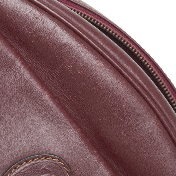 カルティエ マストライン 斜め掛け ショルダーバッグ ワインレッド レザー レディース CARTIER 【中古】