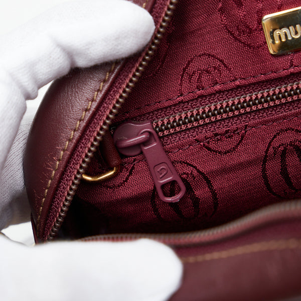 カルティエ マストライン 斜め掛け ショルダーバッグ ワインレッド レザー レディース CARTIER 【中古】