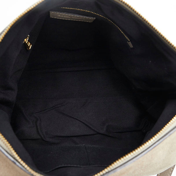 クロエ 斜め掛け ショルダーバッグ グレー レザー スウェード レディース Chloe 【中古】