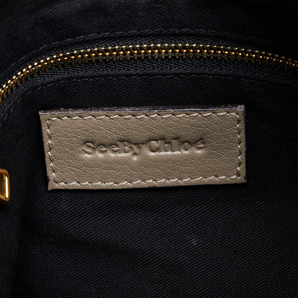 クロエ 斜め掛け ショルダーバッグ グレー レザー スウェード レディース Chloe 【中古】