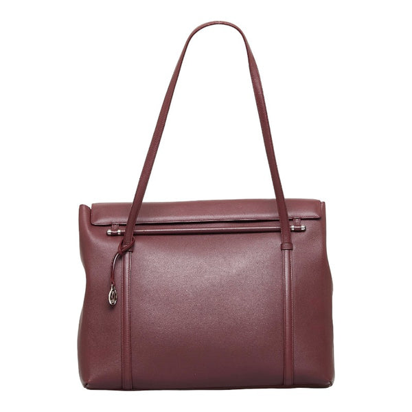 カルティエ マストライン トートバッグ ショルダーバッグ ボルドー ワインレッド レザー レディース CARTIER 【中古】