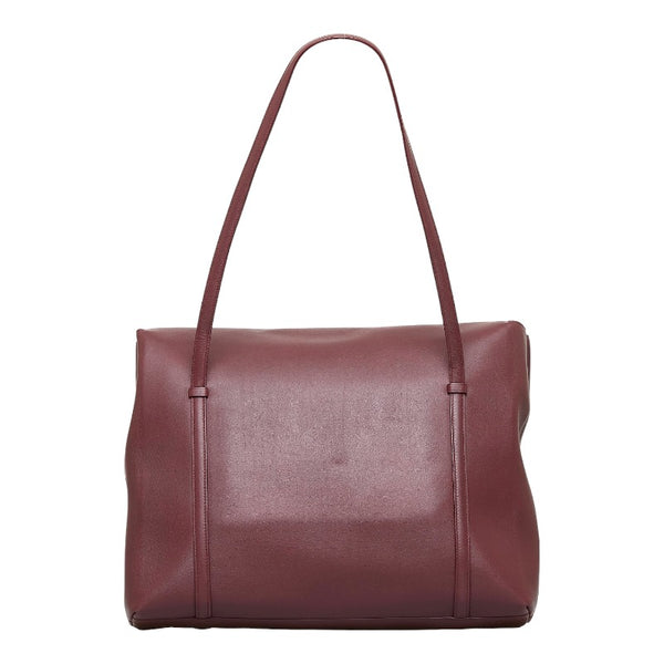 カルティエ マストライン トートバッグ ショルダーバッグ ボルドー ワインレッド レザー レディース CARTIER 【中古】