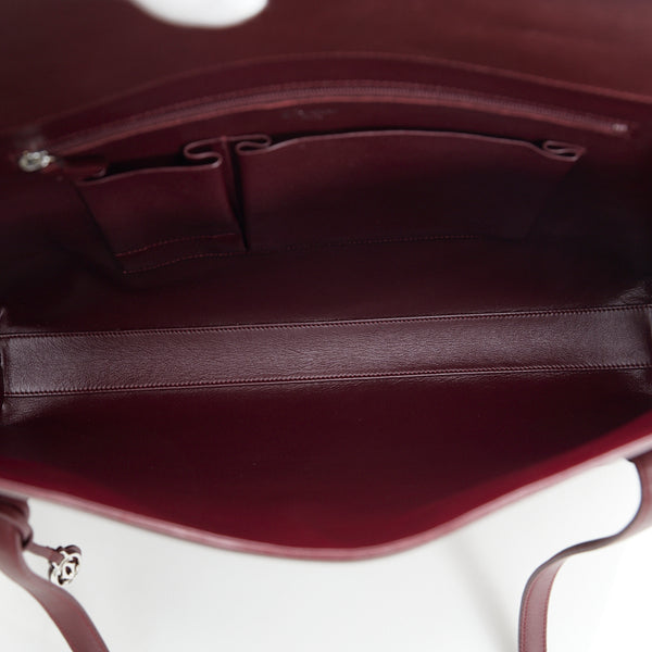 カルティエ マストライン トートバッグ ショルダーバッグ ボルドー ワインレッド レザー レディース CARTIER 【中古】