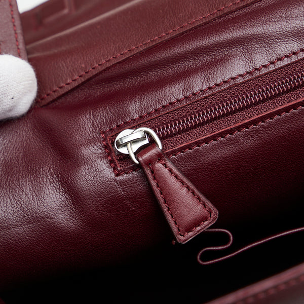 カルティエ マストライン トートバッグ ショルダーバッグ ボルドー ワインレッド レザー レディース CARTIER 【中古】