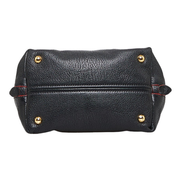 ミュウミュウ ハンドバッグ ブラック レザー レディース MIUMIU 【中古】