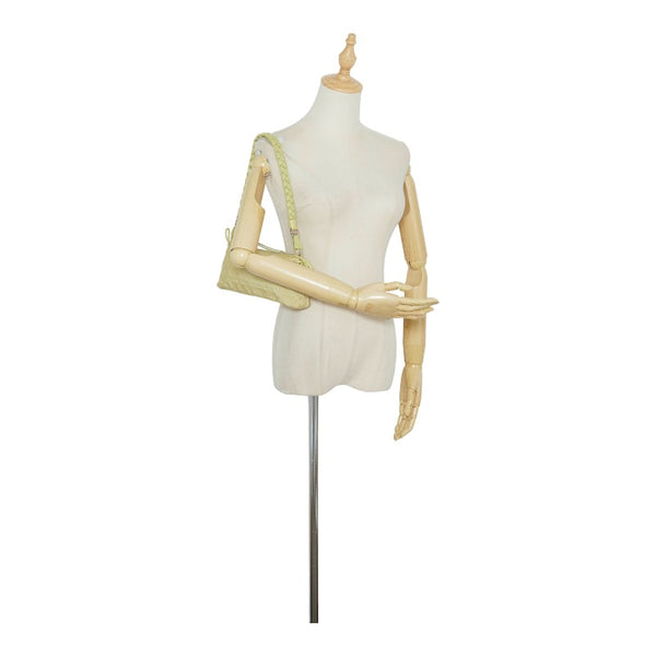 サルヴァトーレフェラガモ ワンショルダーバッグ ハンドバッグ グリーン キャンバス ナイロン レザー レディース Salvatore Ferragamo 【中古】