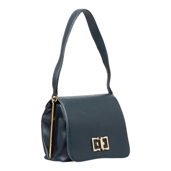 サルヴァトーレフェラガモ ワンショルダーバッグ ハンドバッグ ブルー ゴールド レザー レディース Salvatore Ferragamo 【中古】