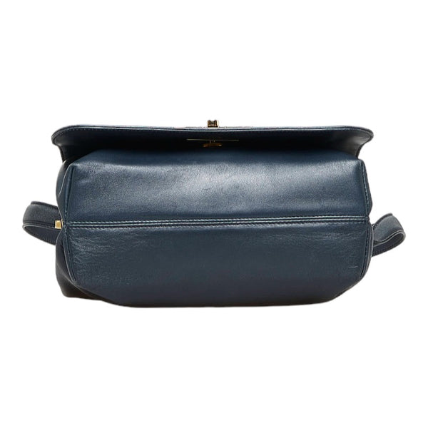 サルヴァトーレフェラガモ ワンショルダーバッグ ハンドバッグ ブルー ゴールド レザー レディース Salvatore Ferragamo 【中古】