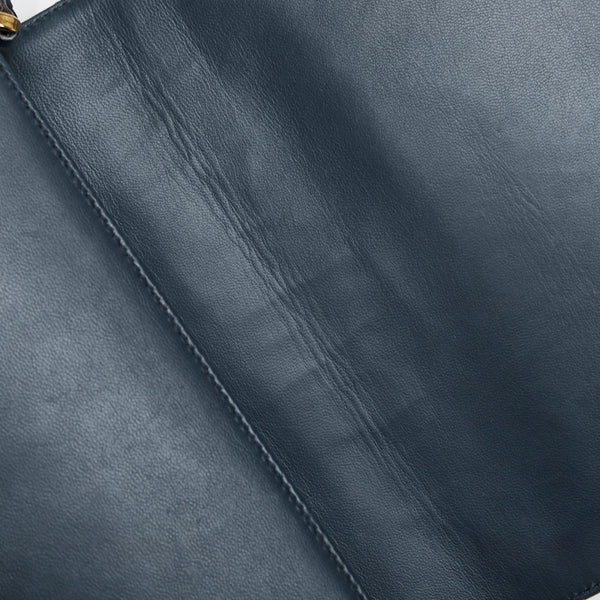 サルヴァトーレフェラガモ ワンショルダーバッグ ハンドバッグ ブルー ゴールド レザー レディース Salvatore Ferragamo 【中古】