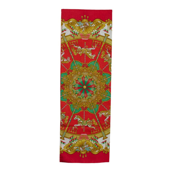 エルメス Luna Park 遊園地 スカーフ ストール レッド マルチカラー シルク レディース HERMES 【中古】