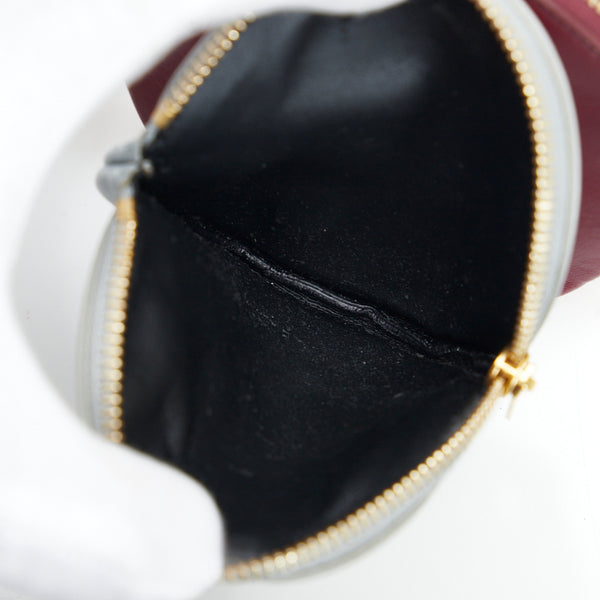 セリーヌ バイカラー コインケース F-ZP-0163 レッド ブルー レザー レディース CELINE 【中古】