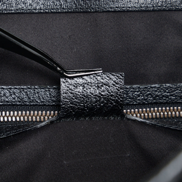 グッチ GGキャンバス ハンドバッグ トートバッグ 115517 ブラック キャンバス レザー レディース GUCCI 【中古】