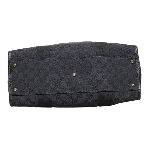 グッチ GGキャンバス ハンドバッグ トートバッグ 115517 ブラック キャンバス レザー レディース GUCCI 【中古】