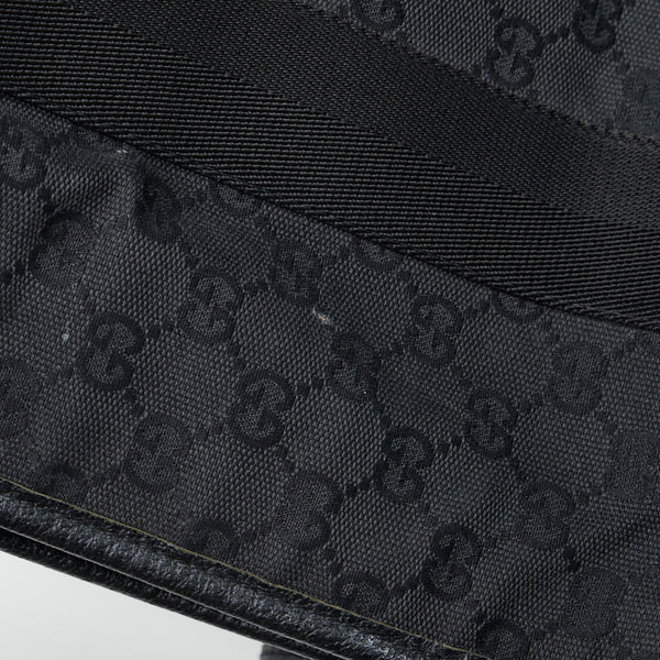 グッチ GGキャンバス ハンドバッグ トートバッグ 115517 ブラック キャンバス レザー レディース GUCCI 【中古】