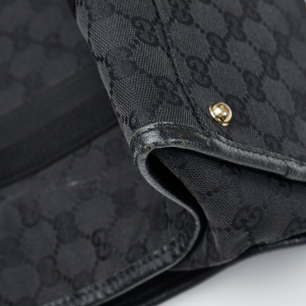 グッチ GGキャンバス ハンドバッグ トートバッグ 115517 ブラック キャンバス レザー レディース GUCCI 【中古】