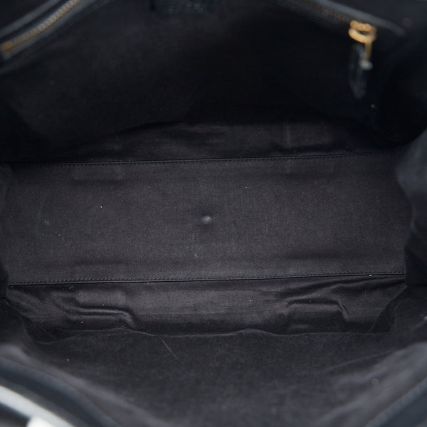 グッチ GGキャンバス ハンドバッグ トートバッグ 115517 ブラック キャンバス レザー レディース GUCCI 【中古】