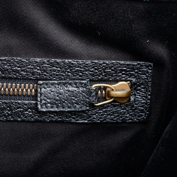 グッチ GGキャンバス ハンドバッグ トートバッグ 115517 ブラック キャンバス レザー レディース GUCCI 【中古】