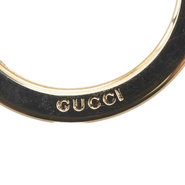 グッチ インターロッキングG ラインストーン チャーム キーホルダー キーリング ブラック プラスチック レディース GUCCI 【中古】