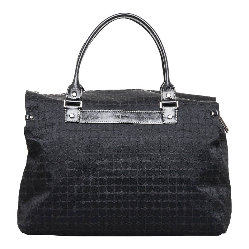 ケイトスペード ボストンバッグ ハンドバッグ ブラック キャンバス レザー レディース Kate Spade 【中古】