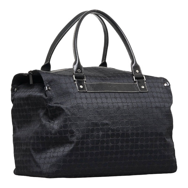 ケイトスペード ボストンバッグ ハンドバッグ ブラック キャンバス レザー レディース Kate Spade 【中古】